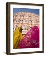 Young Women in Traditional Dress, Palace of the Winds, Jaipur, Rajasthan, India-Doug Pearson-Framed Photographic Print