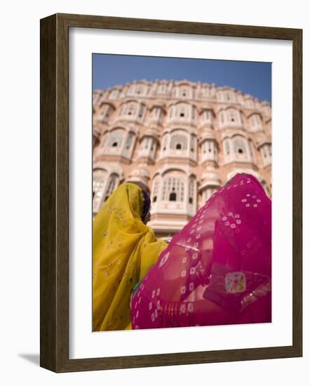 Young Women in Traditional Dress, Palace of the Winds, Jaipur, Rajasthan, India-Doug Pearson-Framed Photographic Print