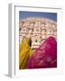 Young Women in Traditional Dress, Palace of the Winds, Jaipur, Rajasthan, India-Doug Pearson-Framed Photographic Print