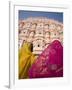 Young Women in Traditional Dress, Palace of the Winds, Jaipur, Rajasthan, India-Doug Pearson-Framed Photographic Print