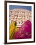 Young Women in Traditional Dress, Palace of the Winds, Jaipur, Rajasthan, India-Doug Pearson-Framed Photographic Print