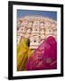 Young Women in Traditional Dress, Palace of the Winds, Jaipur, Rajasthan, India-Doug Pearson-Framed Photographic Print