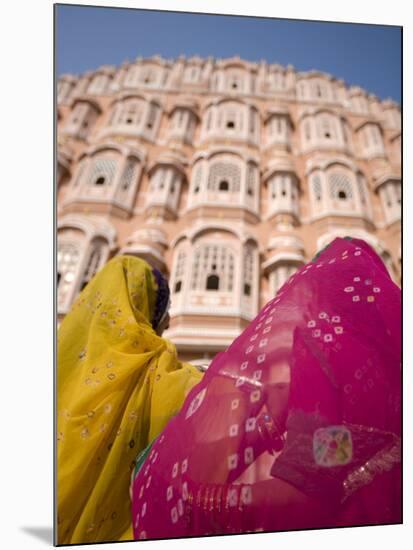 Young Women in Traditional Dress, Palace of the Winds, Jaipur, Rajasthan, India-Doug Pearson-Mounted Photographic Print