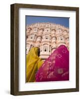 Young Women in Traditional Dress, Palace of the Winds, Jaipur, Rajasthan, India-Doug Pearson-Framed Photographic Print