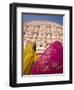 Young Women in Traditional Dress, Palace of the Winds, Jaipur, Rajasthan, India-Doug Pearson-Framed Photographic Print