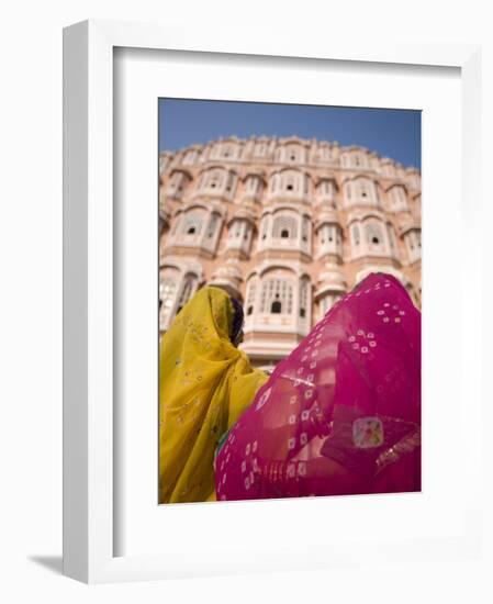 Young Women in Traditional Dress, Palace of the Winds, Jaipur, Rajasthan, India-Doug Pearson-Framed Photographic Print