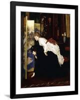 Young Women Looking at Japanese Objects, C.1869-1870-James Tissot-Framed Giclee Print