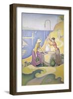 Young Women of Provence at the Well, 1892-Paul Signac-Framed Giclee Print