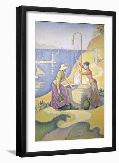 Young Women of Provence at the Well, 1892-Paul Signac-Framed Giclee Print