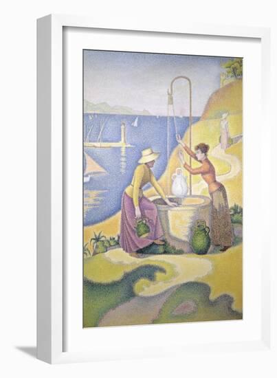 Young Women of Provence at the Well, 1892-Paul Signac-Framed Giclee Print