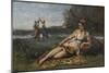 Young Women of Sparta (Jeunes Filles De Spart), 1868-1870-Jean-Baptiste-Camille Corot-Mounted Giclee Print