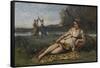 Young Women of Sparta (Jeunes Filles De Spart), 1868-1870-Jean-Baptiste-Camille Corot-Framed Stretched Canvas