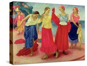 Young Women on the Volga, 1915-Kuzma Sergievitch Petrov-Vodkin-Stretched Canvas