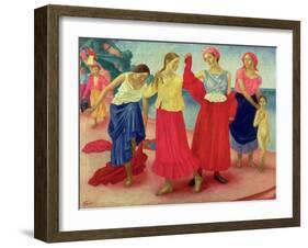 Young Women on the Volga, 1915-Kuzma Sergievitch Petrov-Vodkin-Framed Giclee Print