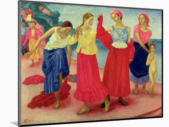 Young Women on the Volga, 1915-Kuzma Sergievitch Petrov-Vodkin-Mounted Giclee Print