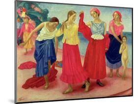 Young Women on the Volga, 1915-Kuzma Sergievitch Petrov-Vodkin-Mounted Giclee Print