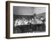 Young women performing atmospheric pressure experiments in normal school, Washington D.C., c.1899-Frances Benjamin Johnston-Framed Photographic Print