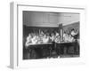 Young women performing atmospheric pressure experiments in normal school, Washington D.C., c.1899-Frances Benjamin Johnston-Framed Photographic Print