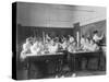 Young women performing atmospheric pressure experiments in normal school, Washington D.C., c.1899-Frances Benjamin Johnston-Stretched Canvas