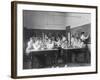 Young women performing atmospheric pressure experiments in normal school, Washington D.C., c.1899-Frances Benjamin Johnston-Framed Photographic Print