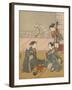 'Young Women Playing Kitsune-ken', c1768-Suzuki Harunobu-Framed Giclee Print