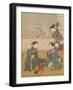 'Young Women Playing Kitsune-ken', c1768-Suzuki Harunobu-Framed Giclee Print