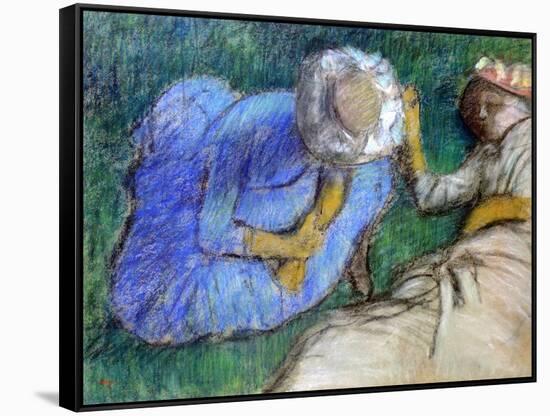 Young Women Resting, Late 19th-Early 20th Century-Edgar Degas-Framed Stretched Canvas