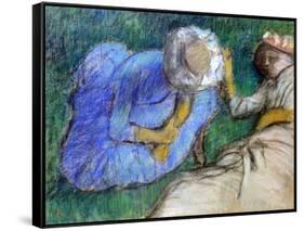 Young Women Resting, Late 19th-Early 20th Century-Edgar Degas-Framed Stretched Canvas