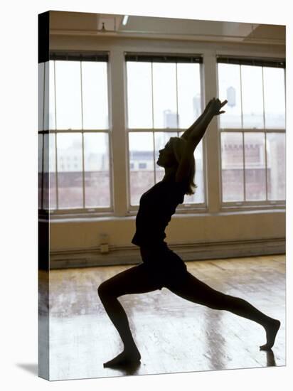 Young Women Stretching During Exercise Session, New York, New York, USA-Chris Trotman-Stretched Canvas