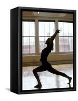 Young Women Stretching During Exercise Session, New York, New York, USA-Chris Trotman-Framed Stretched Canvas