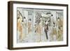 Young Women with a Basket of Chrysanthemums-Katsukawa Shunsho-Framed Giclee Print