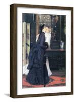 Young Women with Japanese Goods-James Tissot-Framed Art Print