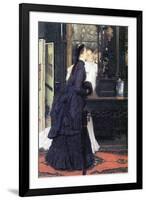 Young Women with Japanese Goods-James Tissot-Framed Art Print
