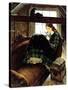 Young Writer-Norman Rockwell-Stretched Canvas