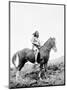 Young Yakima on Horseback-Edward S^ Curtis-Mounted Giclee Print