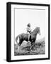 Young Yakima on Horseback-Edward S^ Curtis-Framed Giclee Print