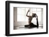 Young Yogi Woman Practicing Yoga Concept, Doing One Legged King Pigeon Exercise, Eka Pada Rajakapot-fizkes-Framed Photographic Print