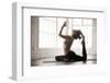 Young Yogi Woman Practicing Yoga Concept, Doing One Legged King Pigeon Exercise, Eka Pada Rajakapot-fizkes-Framed Photographic Print