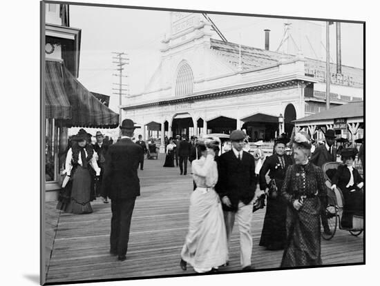 Youngs Pier Boardwalk, Atlantic City, N.J.-null-Mounted Photo