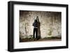 Youngster with Spray Paint and an Empty Wall for Graffiti-warrengoldswain-Framed Photographic Print