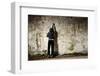 Youngster with Spray Paint and an Empty Wall for Graffiti-warrengoldswain-Framed Photographic Print