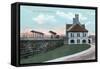 Youngstown, Ohio - Baltimore and Ohio Railway Train Depot View-Lantern Press-Framed Stretched Canvas