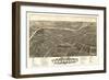 Youngstown, Ohio - Panoramic Map-Lantern Press-Framed Premium Giclee Print