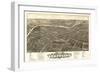 Youngstown, Ohio - Panoramic Map-Lantern Press-Framed Premium Giclee Print