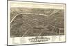 Youngstown, Ohio - Panoramic Map-Lantern Press-Mounted Art Print
