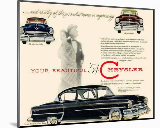 Your Beautiful '54 Chrysler-null-Mounted Art Print