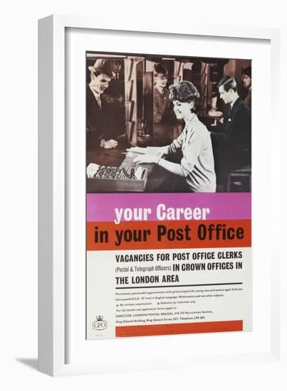 Your Career in Your Post Office-London Typographical Designers-Framed Art Print