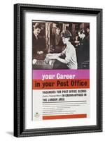 Your Career in Your Post Office-London Typographical Designers-Framed Art Print