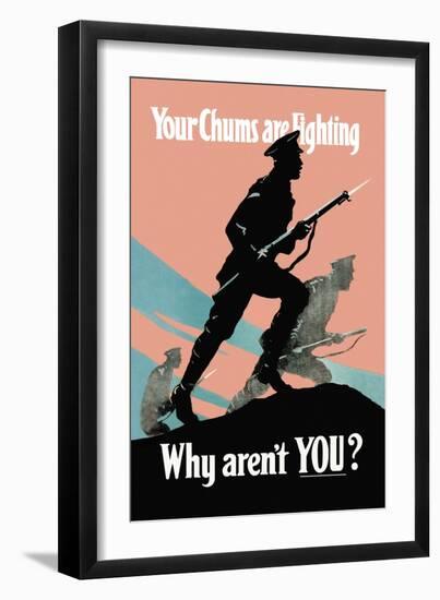 Your Chums Are Fighting, Why Aren't You?-P.e. Nobbs-Framed Art Print