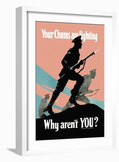 Your Chums Are Fighting, Why Aren't You?-P.e. Nobbs-Framed Art Print